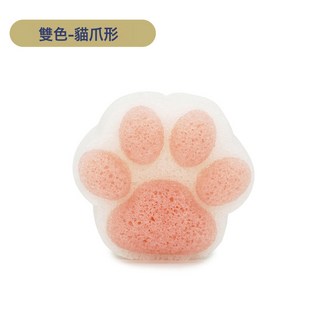 網紅嬰兒洗澡魔芋海綿撲撲棉新生兒洗臉撲寶寶天然搓澡神器家用, 1個, 貓爪形魔芋撲撲棉:如圖所示