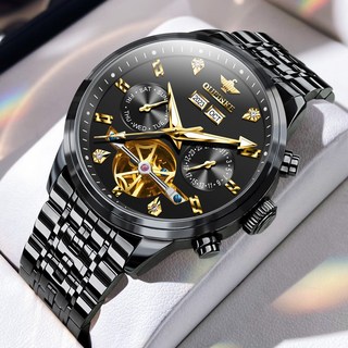 OUPINKE 남성 시계 정품 자동 기계식 오토매틱 럭셔리 명품 워터프루프 야광 다기능 메탈 패션 손목