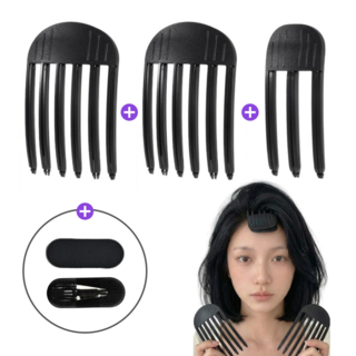 와우띵 강철 뿌리볼륨 집게 핀 세트, 1세트, 블랙