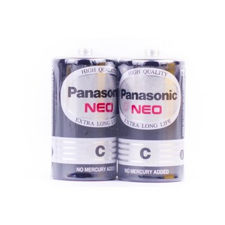 Panasonic 國際牌 2號碳鋅電池 乾電池 (2入/組) - 家庭常備、穩定電力、適用多種設備, 1個