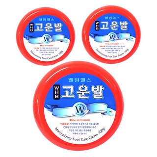 WHB 고운발 100g3통/풋케어 발뒷꿈치 풋크림 각질제거, 3개, 1개