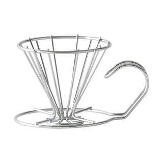 KOGU 珈琲考具 手沖咖啡濾杯 不銹鋼絲線條框架 1-2杯份 - 匠心銀『日本製』『原廠授權公司貨』, 1個