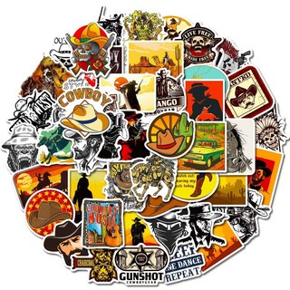 西部元素系列死神貼紙 新款西部牛仔個性塗鴉狂野 50張, T01040542, 1個