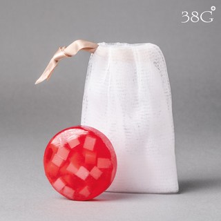 38G 玫瑰潤潔晶體皂, 1個, 雙層起泡袋