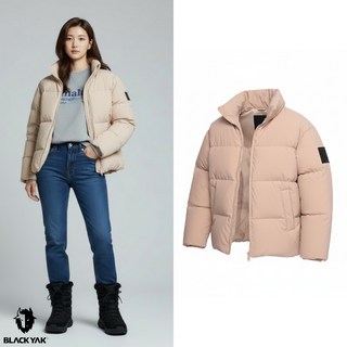 [백화점 출고] 블랙야크 패딩 여성 부스터 다운 자켓 R 핑크 중량 숏 점퍼
