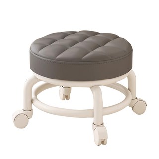 極美家居 滑輪矮凳 滑輪小椅子 滑輪椅凳 移動椅 螺旋椅 維修椅, 1個, 灰色-超商單筆限3件！