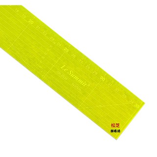 Le Summit QR-0535 螢光縫份尺 拼布尺 5cm x 35cm 3mm厚, 螢光, 1個