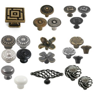 철물코리아 엔틱 1구 가구 손잡이, A071-A090, A086-해바라기(소)금동