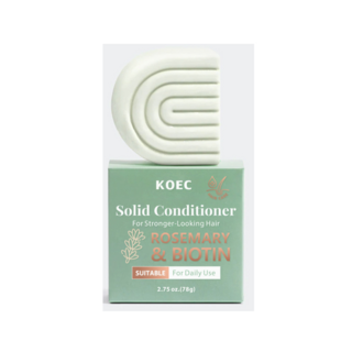 KOEC 迷迭香生物素固態護髮餅 強韌髮絲 每日適用 修護受損 柔順亮澤, 78g, 1個