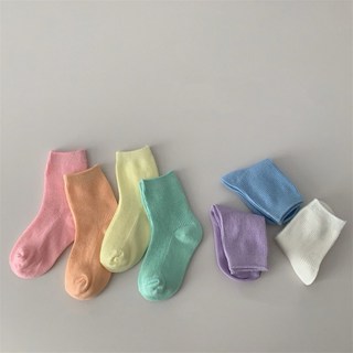 兒童素色襪子 嬰幼兒中筒襪 糖果色純棉襪 C96009