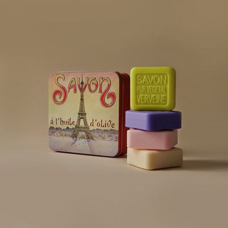 라사본느리드니옹 향수비누 대형 틴케이스 4개입, 4개