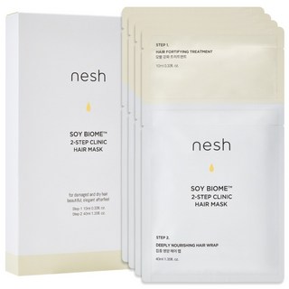 네쉬 소이 바이옴 2스텝 클리닉 헤어 마스크 미용실 클리닉 프리미엄 살롱케어, 4개, 50ml