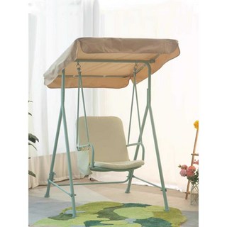 펜션 의자 리조트 마당 그네 가드닝 흔들 체어 그네, 심플 베이지 - 싱글