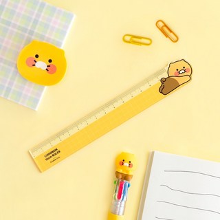 홈앤키즈 카카오프렌즈 춘식이 자 카카오 15cm 방안자 학용품 학용자 문구자 사무용품자 학생 단체선물 판촉물 초등자, 1개, 춘식이 자 15cm