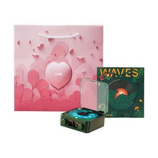 웨이브 물멍 무드등 단색 물결등 랜턴 물결 카페 오색 인테리어 수족관 레스토랑 물속 물결조명 저소음 움직이는, 크리스마스그린하트선물가방포함, 기본 모델명/품번