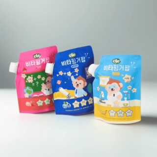 푸드케어 클레 100g 대용량 비타핑거팝 맛별 3종 딸기 블루베리 바나나 아기 간식 과자 맛있는, 1세트, 맛별 3종(딸기/블루베리/바나나)