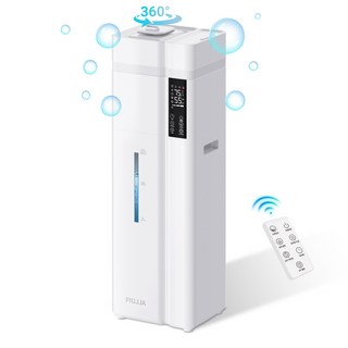 PIUJJA 스마트 미니 대용량 초음파 가습기 간편 세척 분리형 무소음 자동습도조절 UV살균 13L, 화이트