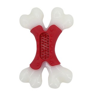PETTOO 강아지 치발기 TPU 뼈다귀 장난감, 1개, 레드