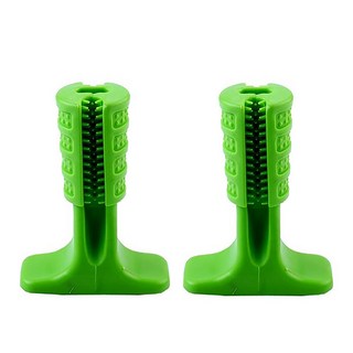 펫카소 강아지 치석제거 이갈이 노즈워크 칫솔 치발기 셀프양치 장난감, 2개, 그린