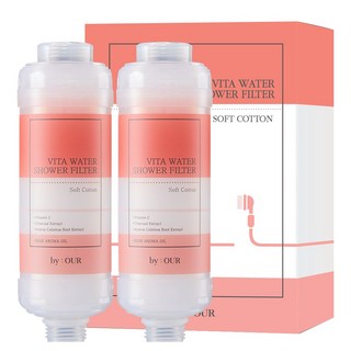 바이아우어 더 안심 비타워터 샤워필터, 2개, 소프트코튼향