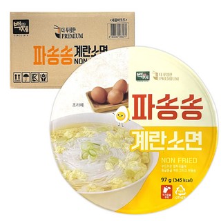 백제 파송송 계란 소면 프리미엄, 12개, 97g