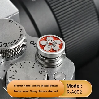후지 니콘 캐논 X100VI XT50 ZFC Z30 GR3X 메탈 셔터 버튼 장식 액세서리, 04 빨간