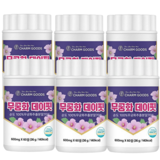 무궁 데이 핏 무궁화 추출물 식약청인증, 60정, 6세트