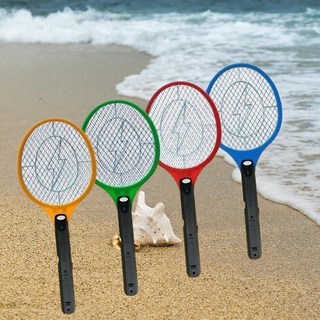 전기모기퇴치기 모기채 캠핑 캠핑용 전기 해충퇴치 물놀이 가정용 파리채 전기모기채, 빨강