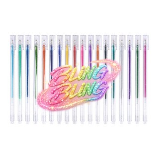 미니플 블링블링 글리터 젤펜 세트, 1세트, 120색