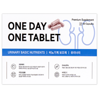원데이원테블렛 강아지 고양이 영양제 유리너리 60캡슐, 60회분, 유리너리+결석, 1세트