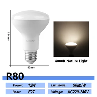 1-20Pcs LED 목욕 전구 램프 E27 E14 버섯 R50 R63 R80 220V 6W 10W 12W 비 스트로브 따뜻한 차가운 빛 ERP, 07 R80 4000K, 03 10 pcs, 01 AC220V-240V