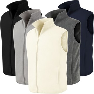 [S~4XL] 남녀공용 여성 양털 후리스 조끼 겨울용 집업 기모 폴라폴리스 조끼 빅사이즈