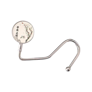 桌邊掛勾 包包掛勾 書包掛勾 免打孔桌邊掛鉤 摺疊掛勾 S掛勾 無痕掛勾, 1個, 學無止盡