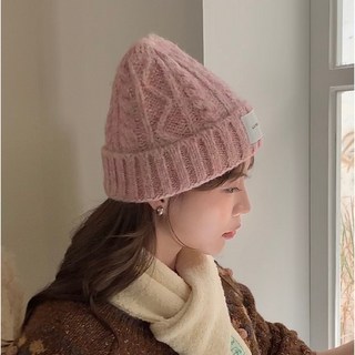 위베이지크 알파카 울 비니 모자