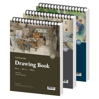 페이퍼릿 드로잉북 170g, 3개, A5