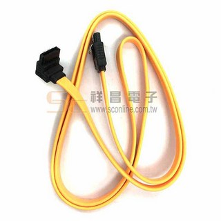 祥昌電子 PW-61 SATA硬碟線 傳輸線 直-90度 1米 橘色, 1個