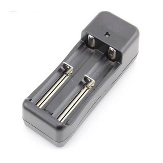 雙槽充電器 適用於18650 14500 26650電池 自動斷電保護, 1個, 環高18650雙槽充電器