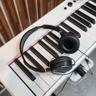 엘레오 디지털 피아노 전자 유선 헤드폰 헤드셋, 화이트