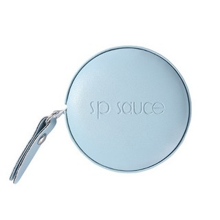 台灣出貨 北歐風迷你捲尺 圓形皮革伸縮捲尺 隨身量衣皮尺, 1個, 圓形藍色