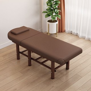 美容床專業按摩床 家用艾灸床推拿床 美睫床紋繡床 理療床多功能摺疊設計 舒適加厚海綿 可調節高度 收納便利 台灣出貨, 圓頭180*60棕色皮革6CM, 1個, 圓頭180*60棕色皮革6CM