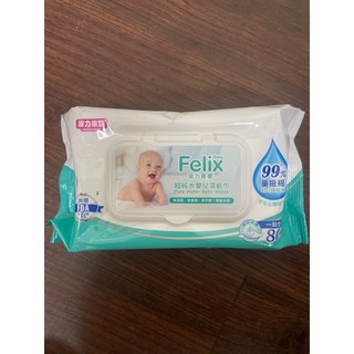 Felix菲力寶寶 超純水加厚嬰兒濕紙巾 80抽加蓋 純水濕巾 加厚濕紙巾, 1個, 【一般80抽】超純水