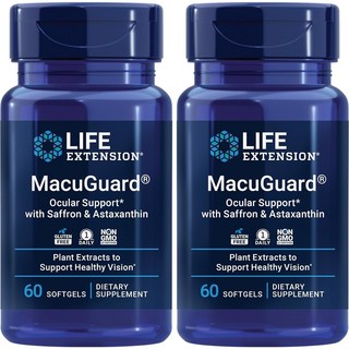 LIFE EXTENSION MacuGuard番紅花蝦紅素軟膠囊, 60顆, 2罐