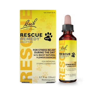 Bach 巴哈寵物花精，動物安撫配方，貓狗適用，舒緩情緒，天然安全, 1個, 20ml 效期2028年