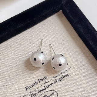 珍珠耳釘女定製白色大珍珠氣質銀針耳飾珍珠百搭耳環高級感