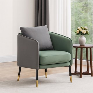 賀雅家居 傑斯特科技布單人椅 (1351-6) 躺椅沙發 絨布單人沙發 租房沙發 椅子 北歐風 台灣製造 工廠直營, 1個