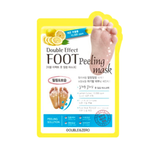DOUBLE&ZERO足部去角質面膜，檸檬精華深層滋潤，溫和去除老廢角質，重現柔嫩雙足, 40ml, 2入, 1件