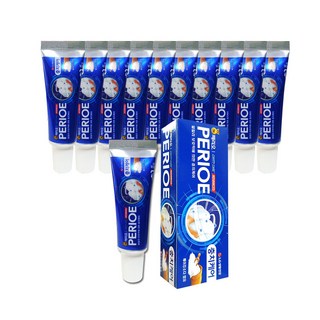 엘지생활건강 페리오 캐비티케어 휴대용 여행용 치약 20g (케이스), 10개