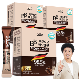 맥주효모 맥주효모환 비오틴 독일 식약청 HACCP, 90g, 3개