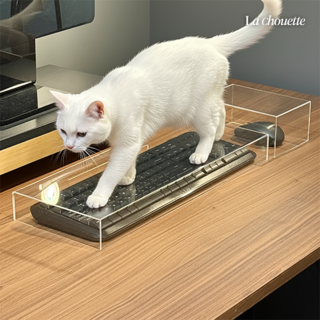 라슈에뜨 키보드 커버 투명 아크릴 튼튼 내구성 완벽 먼지 차단 효과 마우스 키보드 덮개 보호 케이스, 1개, 키보드 커버 (48 x 18 x 5 cm)