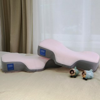 잠솔솔 메모리폼 기능성 경추베개, 메쉬핑크, 2개